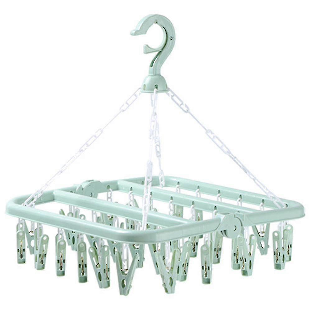 Plastic Drying Rack With 32 Clips Windproof Socks Multi-purpose Drying Rack