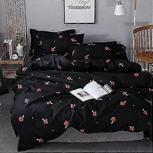 Ultra Soft Duvet Cover Set 1 Comforter Cover And 2 Pillow Shams -(mushroom Twin)