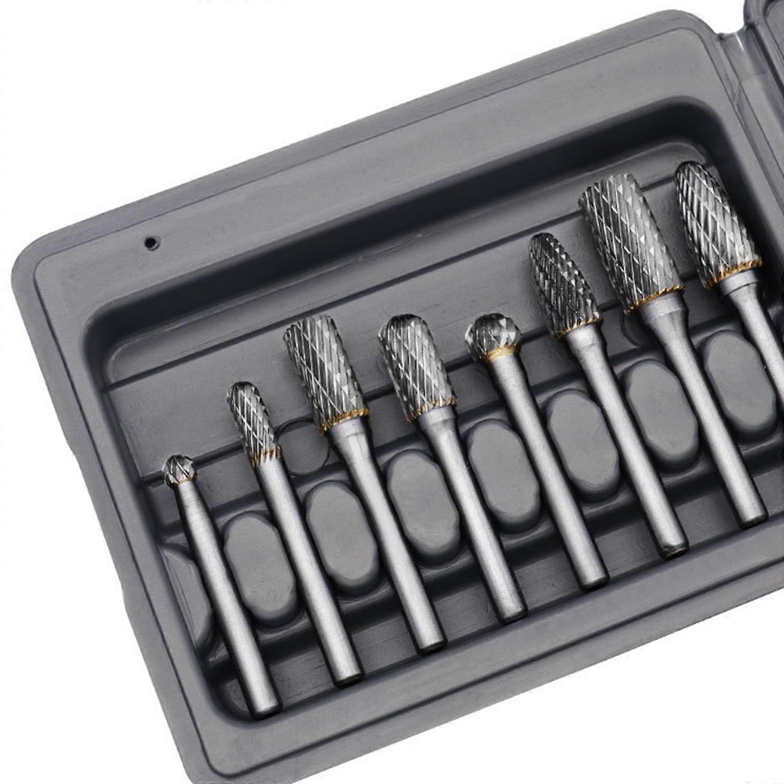 8Pcs Tungsten Carbide Burrs Rotary Burr Set