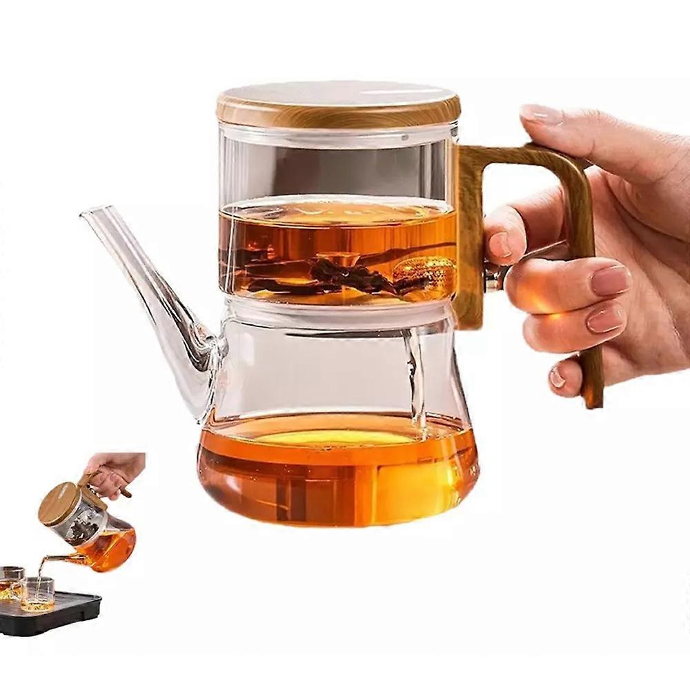 إبريق شاي Inovessa - إبريق شاي مغناطيسي زجاجي من زجاج البورسليكات Gianixi ، فصل ماء الشاي