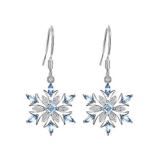 Simple Dangle Earrings Fine Workmanship Snowflake Beauty