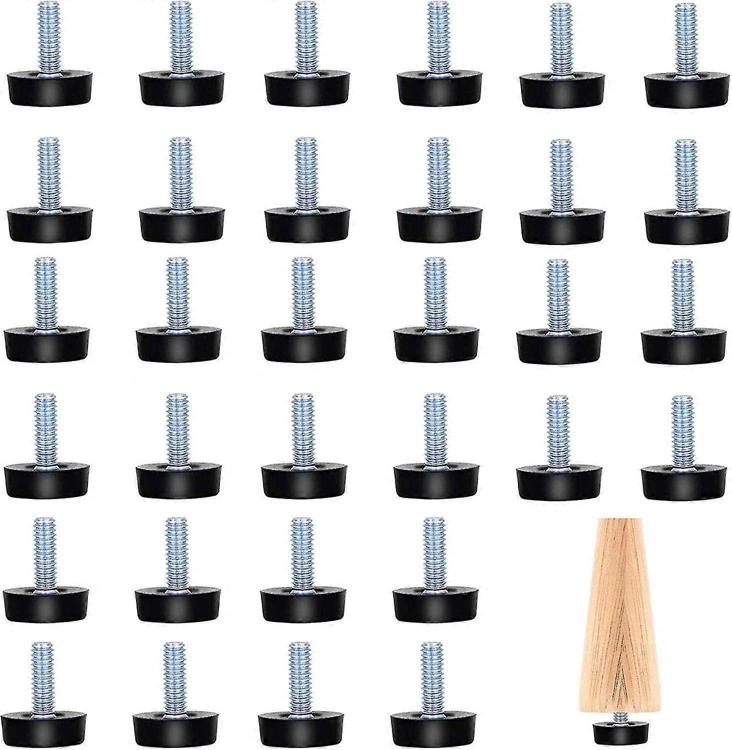 32 stk Justerbare møbelfødder Skruefødder Møbelnivelleringsfødder M8 gevind