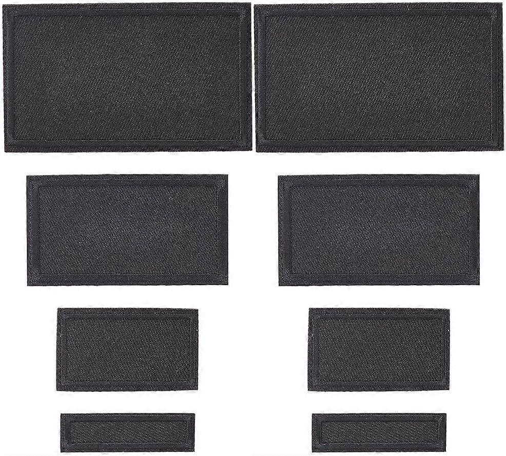 8pcs Black Flag Patch 4 Sizes Pure Tactical Patch Pride Flag Patch Team Military Flag Tactical Patch Blank DIY Flags Embroidered Patches for Hats Tact