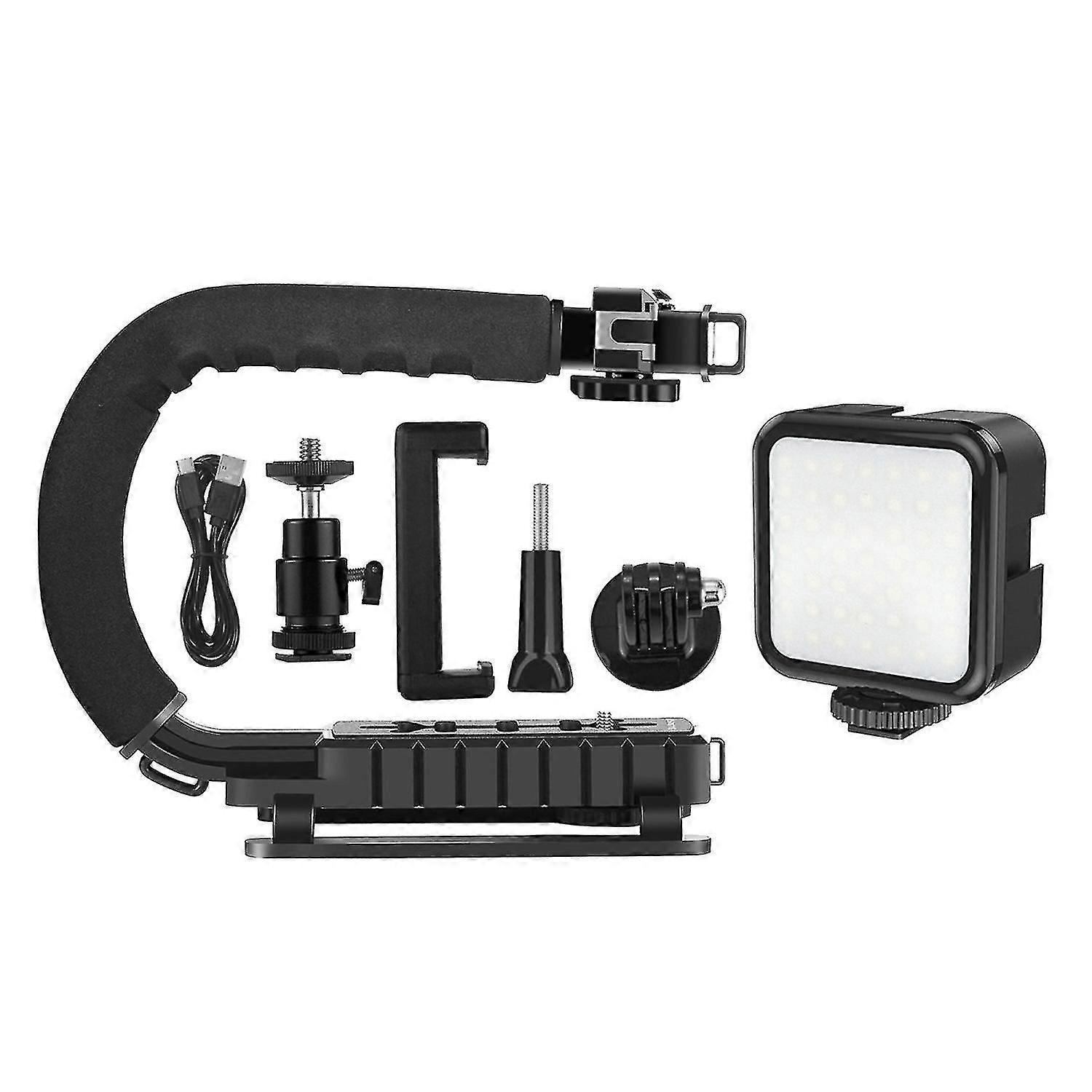 Portable Handheld Camera Bracket Stabilizer + Led Fill Light Kit Wi...