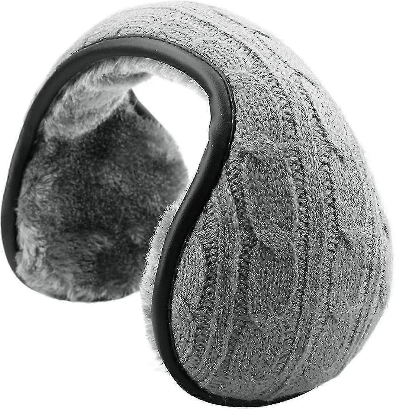 Unisex Foldable Earmuffs Polar Fleece/kints Behind The Head Winter Ear Warmers