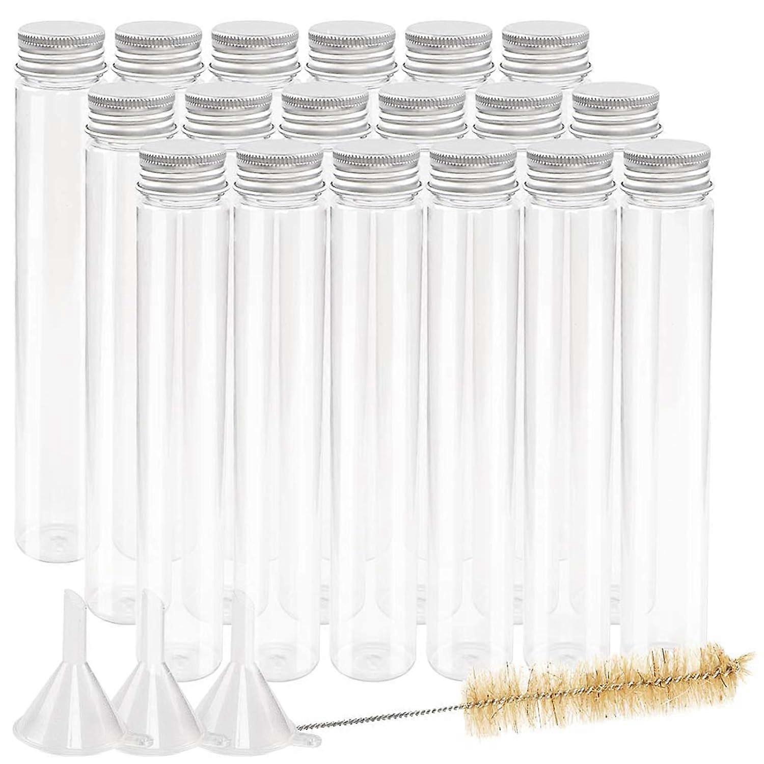 Clear Plastic Test Tubes for Bath Salt and Candy Storage, 12 Pack, 5 Inch, Food-Grade Material, Clear Design