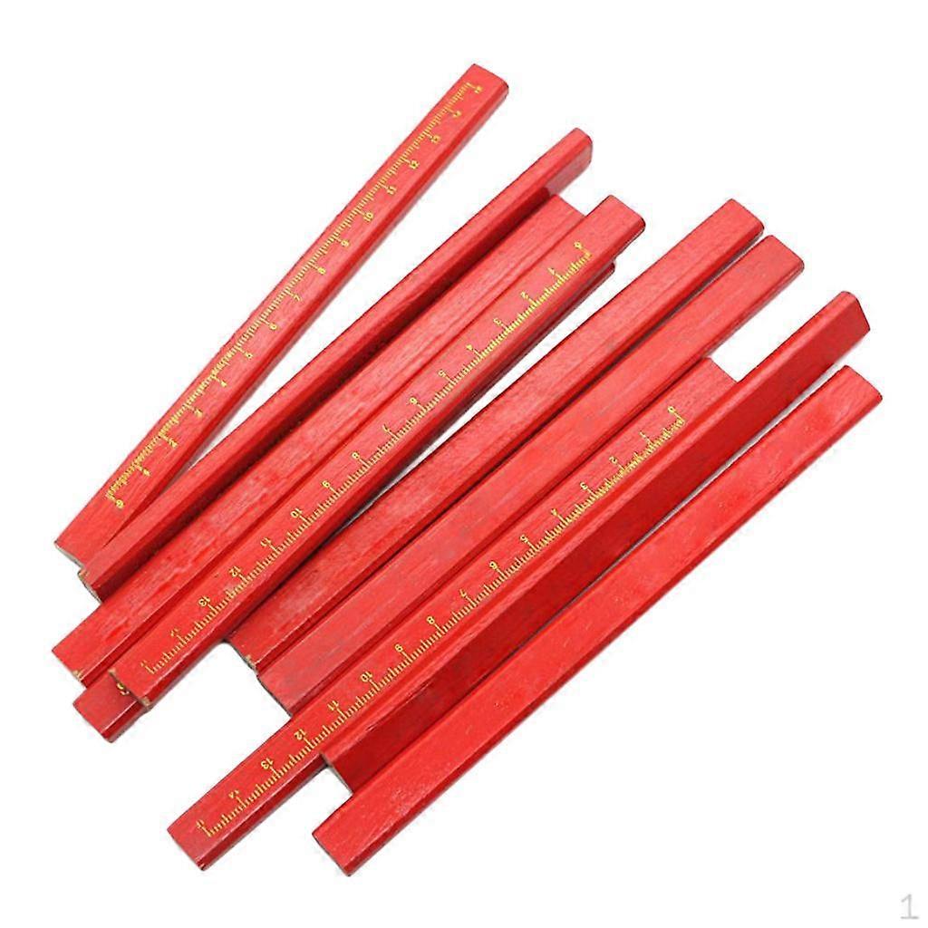 10 Pcs Carpenter Marking Pencils With Scale Woodworking Accessories