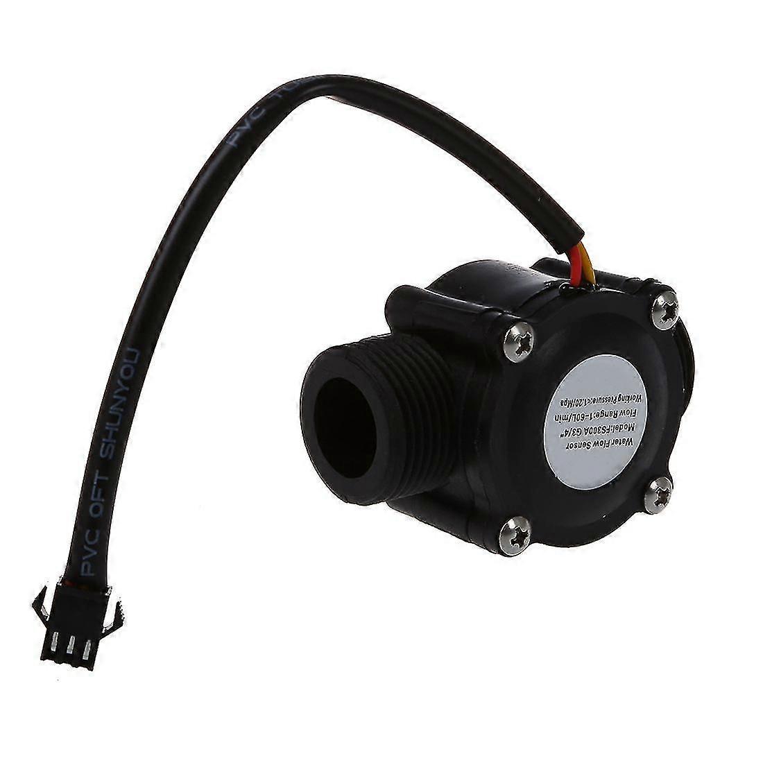 1-60L / min DC 5-24V Hall Effect Water Flow Sensor Counter Meter FS300A
