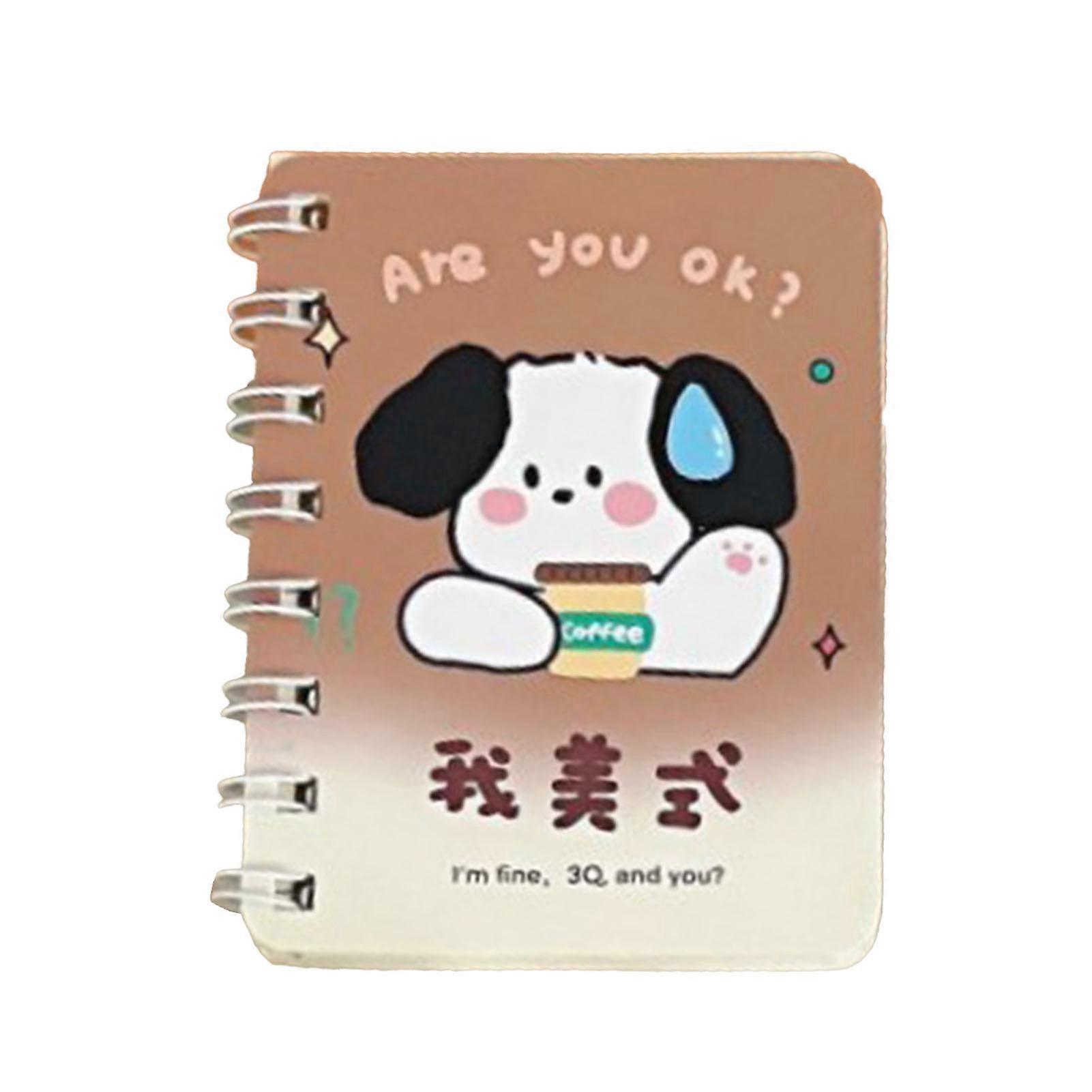 Mini Coil Notepad Cute Cartoon Notebook Pocket Memo Pad for List Note Learning Recording Organization