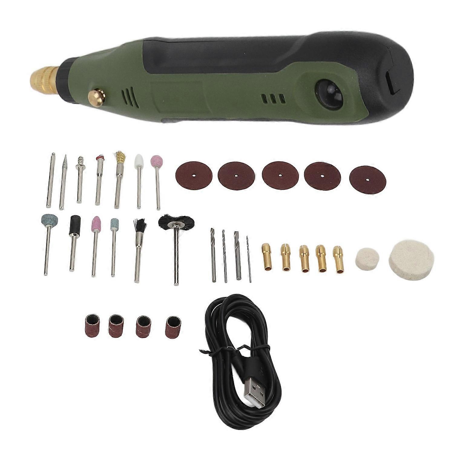 Cordless Rotary Tool USB Charging 3 Speeds Nonslip Rubber Widely Used Electric Grinding Pen for Poli