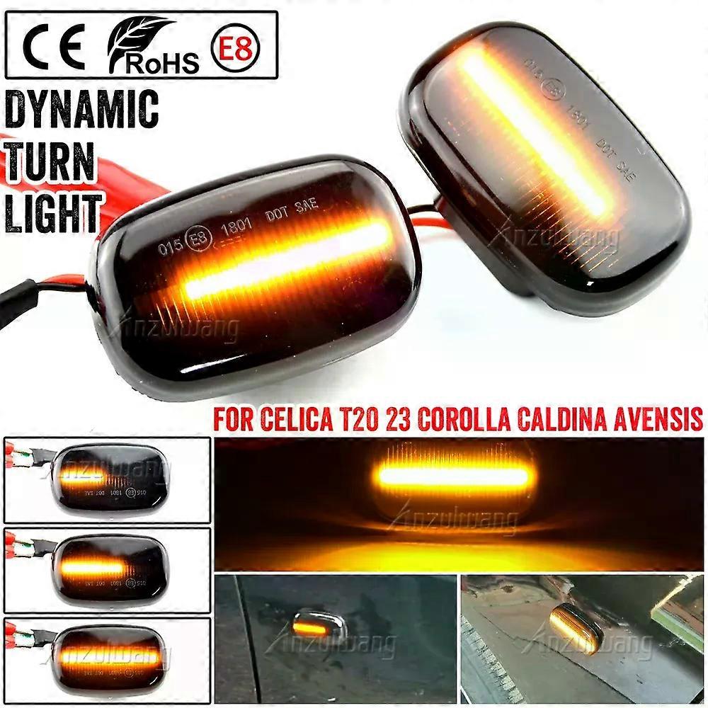 2Pc Led Dynamic Side Marker Turn Signal Light For Toyota Corolla E10/E11/E12 ZE120 Camry SV4 CV4 Vista CR 30 40 Carina E Supra 4