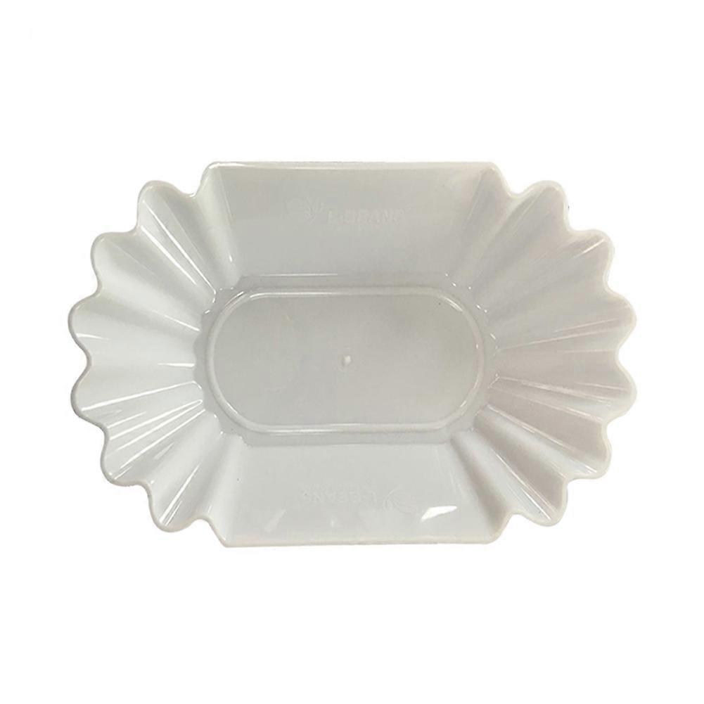 Food Grade Plastic Coffee Beans Sample Tray Reusable Plate Plastic Dish Oval Shape White
