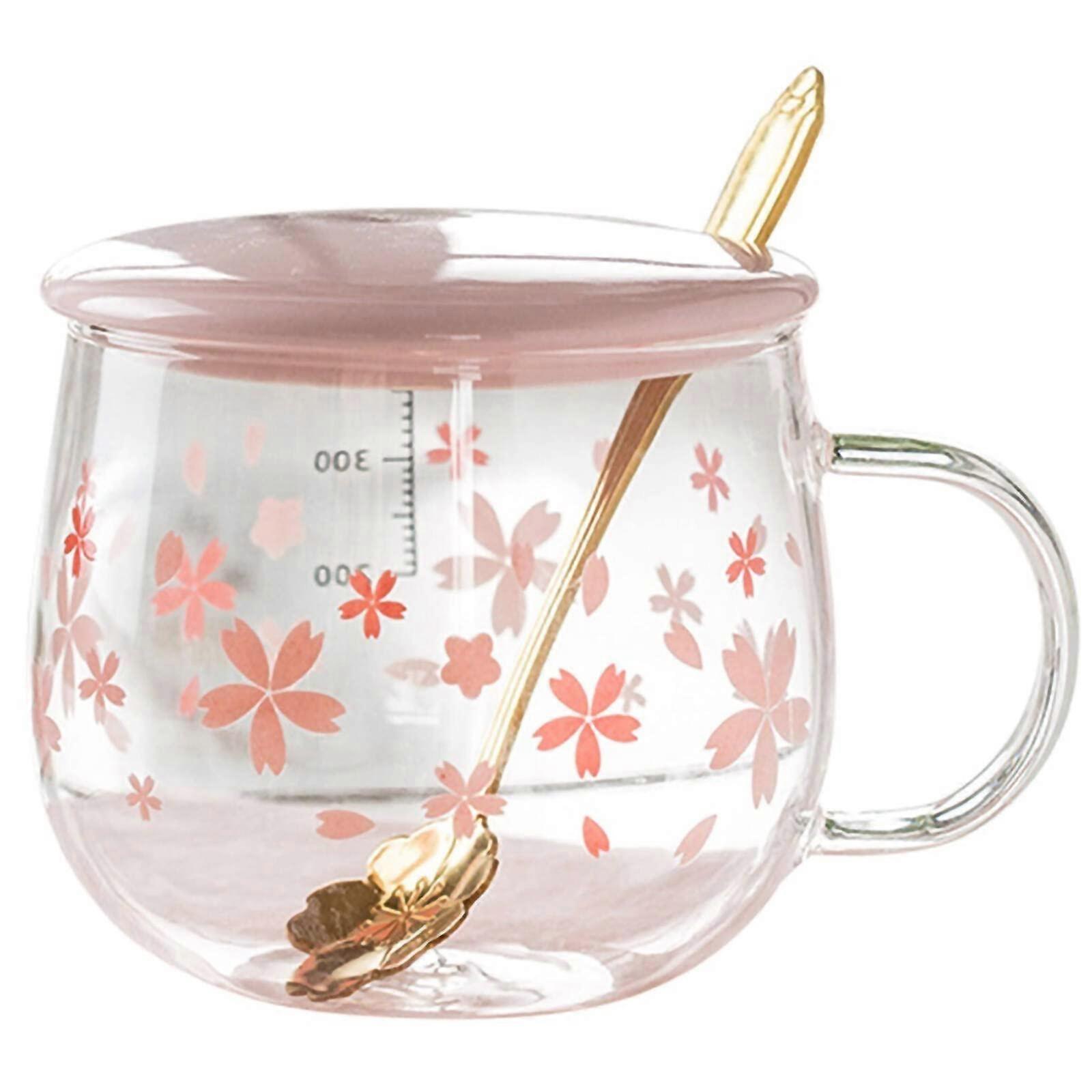 Sakura Cup Set, Transparent Mugs, 3-Piece, Clear Mug Set, Sakura Theme