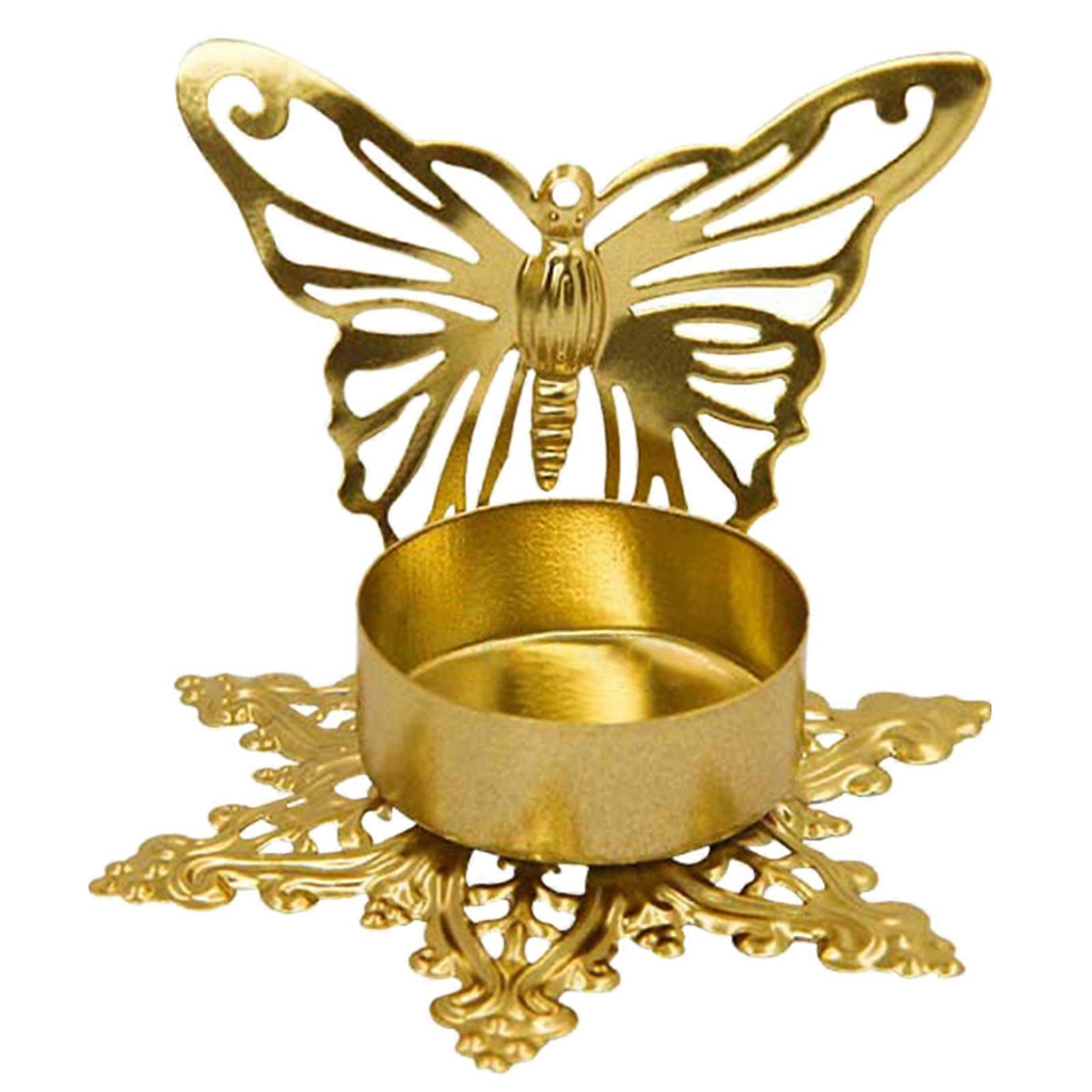 Elegant Candle Holder Metal Candlestick Unique Geometric Hollow Out Pattern Candle Stick For Dining Setting
