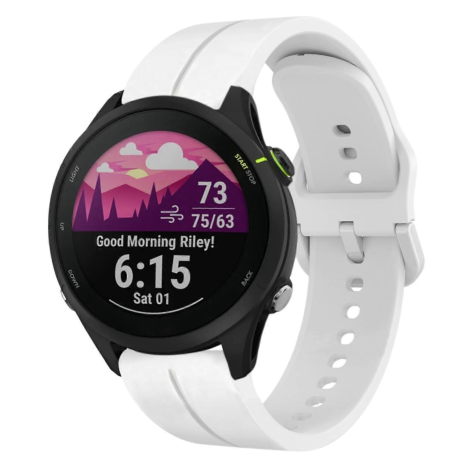 Para correa de reloj de silicona Garmin Forerunner 255 Music 22mm loop