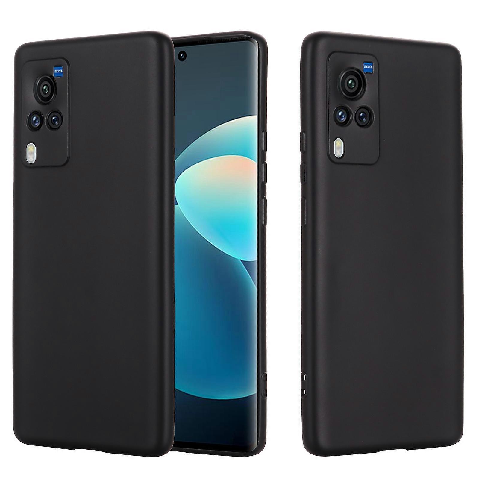 For vivo X60 Pro 5G Foreign Version Solid Color Liquid Silicone Shockproof Full Coverage Protective Case