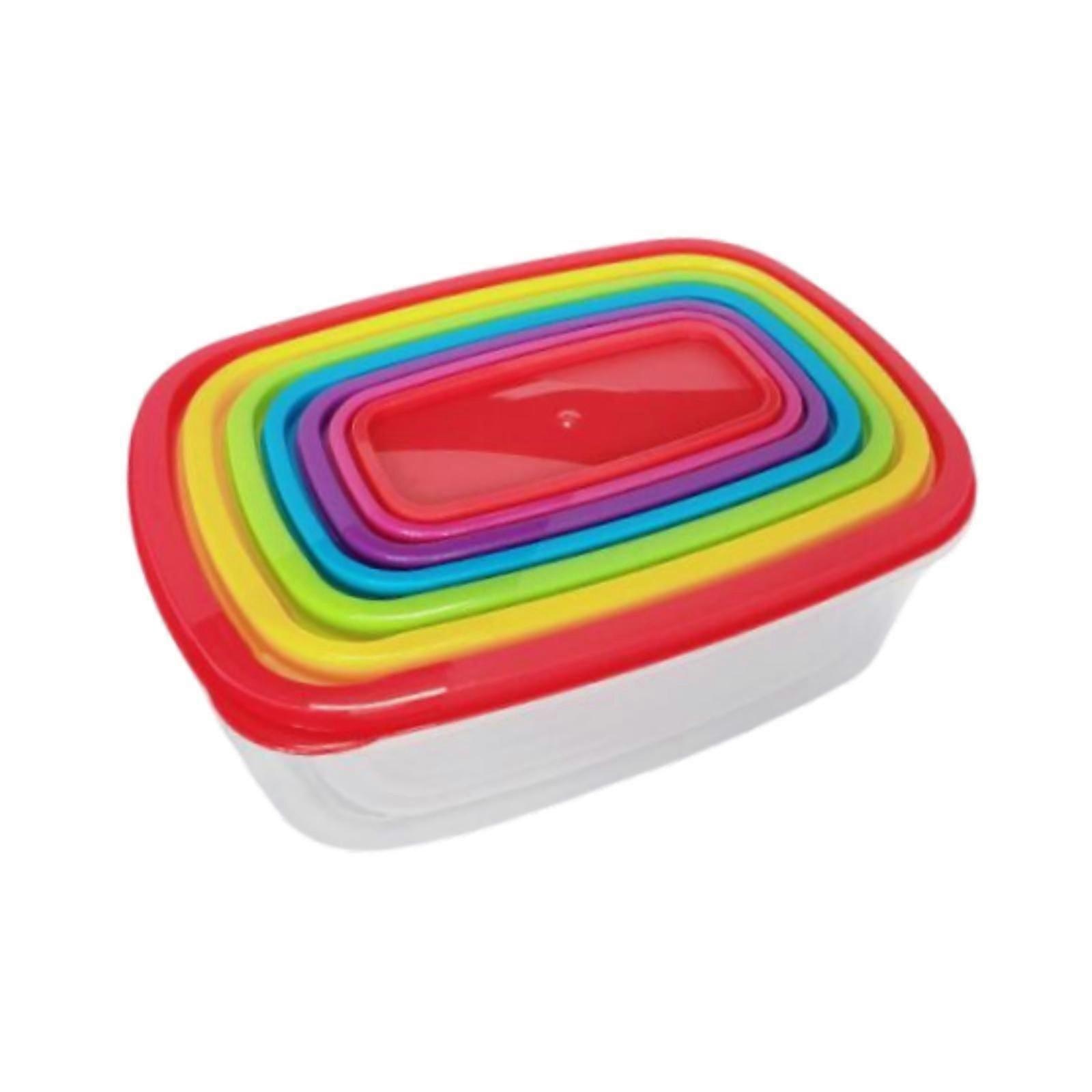 7Pcs Food Storage Container Reusable Fruit Lunch Box for Kitchen Work Office