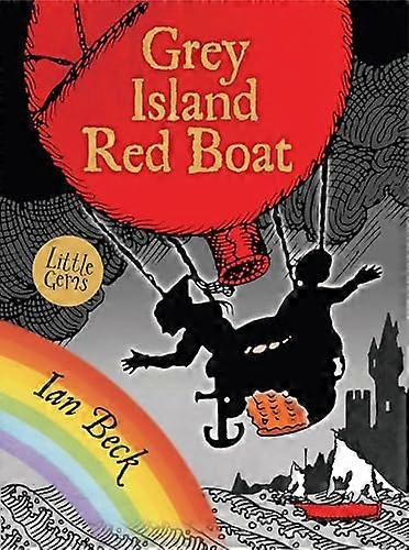 Little Gems Grey Island Red Boat