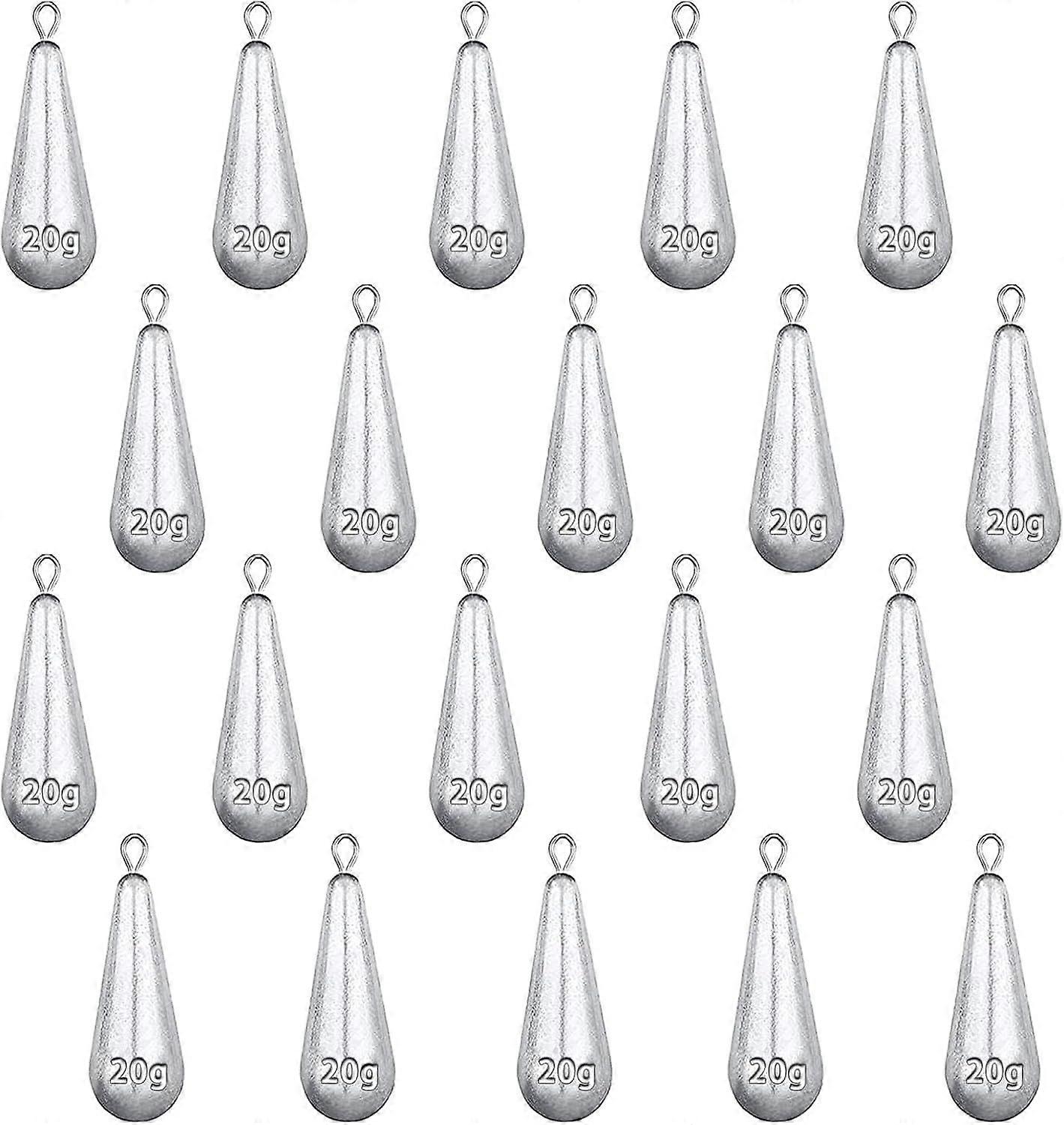 20 قطعة غطاس الصيد ، أوزان الصيد ، غرق الصيد ، غطاسات أوزان الصيد ، غطاسات الكمثرى ، طقم أوزان الصيد ، غرق الصيد المائي ، بالوعة الصيد