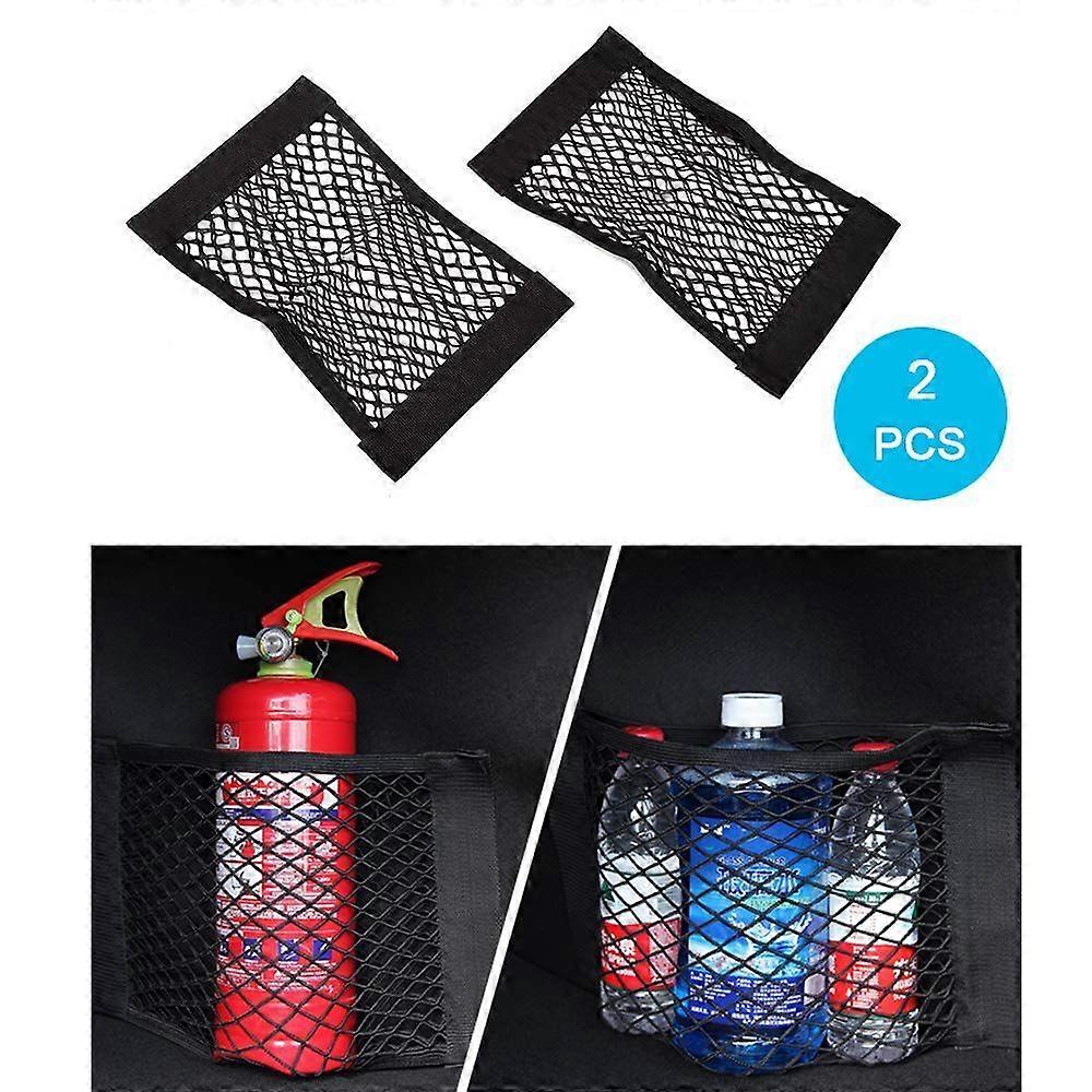 2pcs Automotive Storage Nets Mesh Cargo Net Universal Trunk Organizer Net