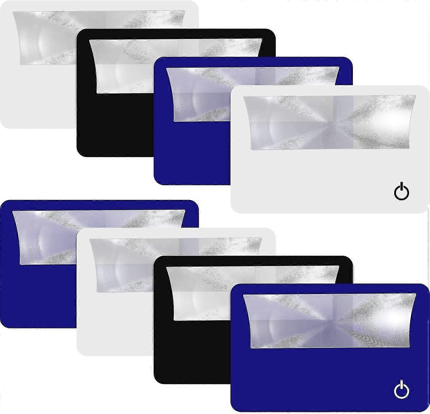 8 stuks credit card vergrootglas bundel portemonnee portemonnee vergrootglas led