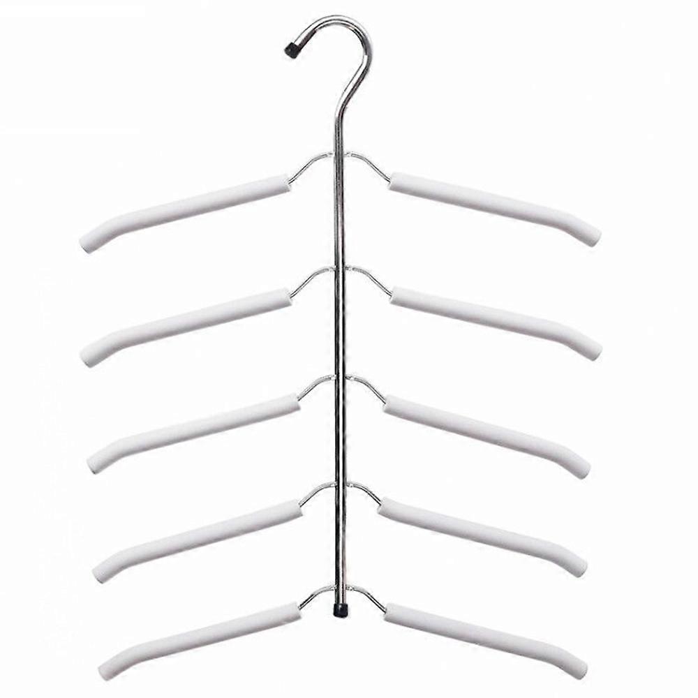 HM-06 5 Layers Space-saving Clothes Hanger High Manganese Steel+EVA Foam Wardrobe Clothes Hanger