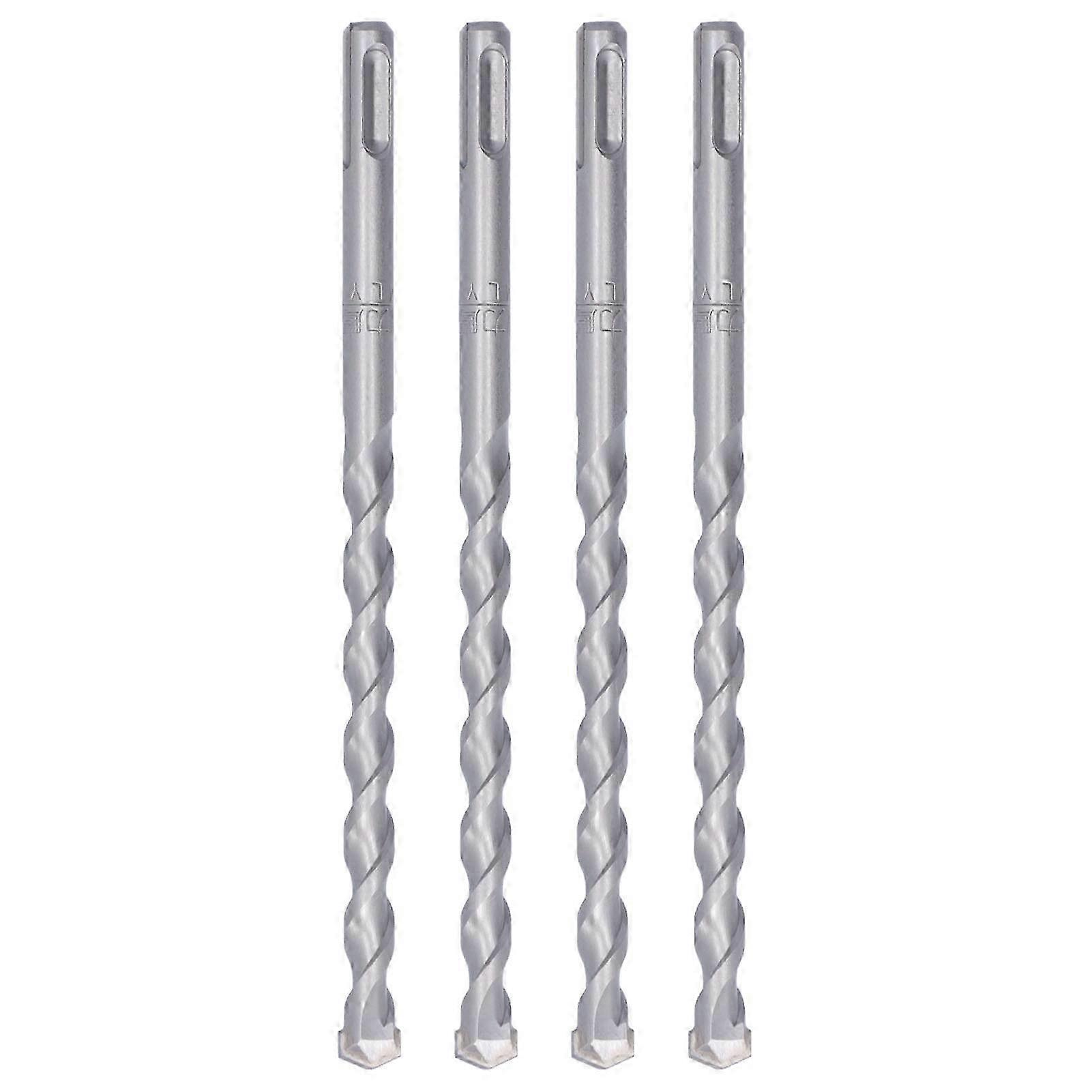4Pcs Hammer Rock Drill Bit Sturdy Durable Efficient Convenient Round Shank Drill Bits12x200mm