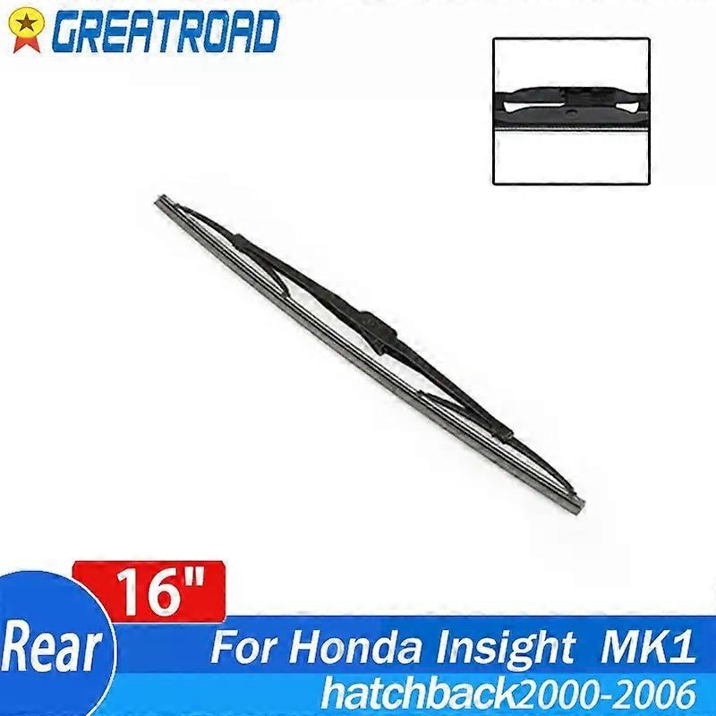 Wiper 16" Rear Wiper Blade For Honda Insight hatchback MK1 2000 2001 2002 2003 2004 2005 2006 Windshield Windscreen Rear Window