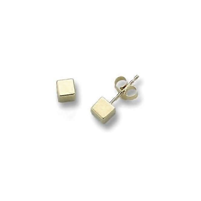 9ct Yellowcube Shimmering Stud Earrings ES262S