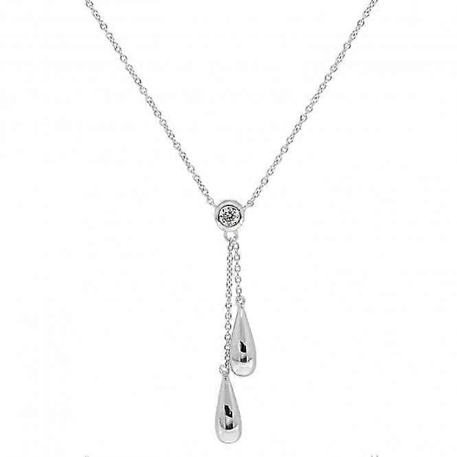 Acotis Silver Necklace Zirconia with Sparkling Stones G3353