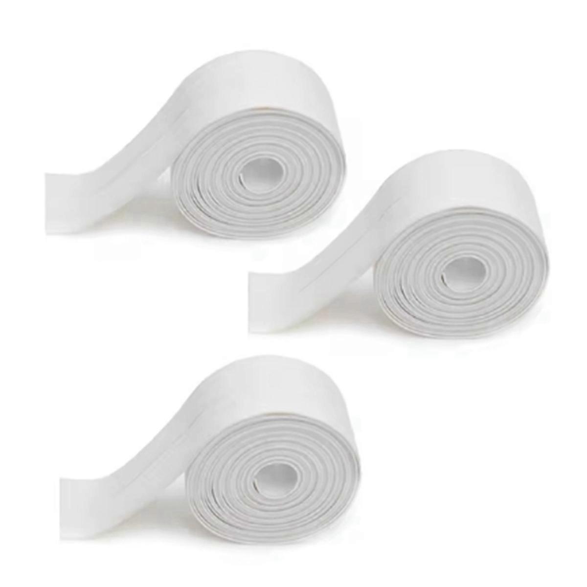 3pcs Shower Bath Sealing Tape Strips for Bathroom Seal Caulk Strip
