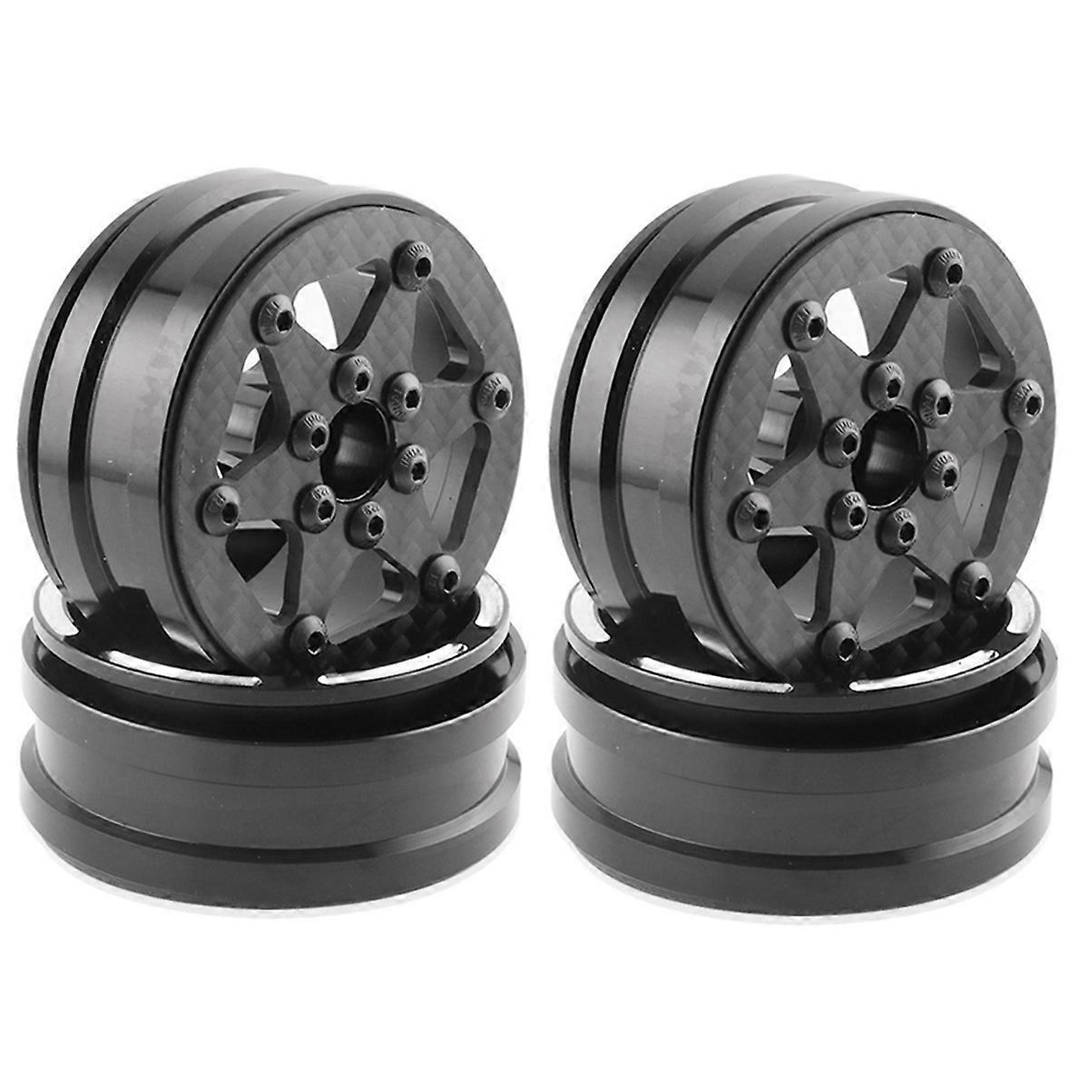 4Pcs Carbon fiber 1.9inch Beadlock Wheel Rim Wheel Hub C