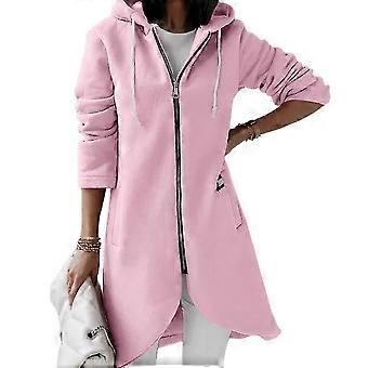 Vrouwen Tekenen Hoodies Rits Jas Casual Outdoor Mouw Capuchon Effen JasRoze