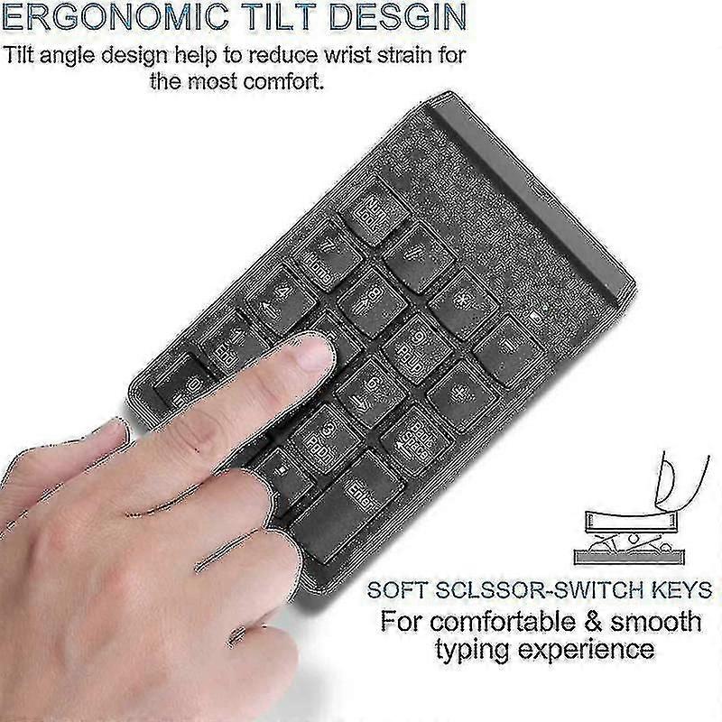Wireless Numeric Keypad 18 Keys Numpad New-dwdz