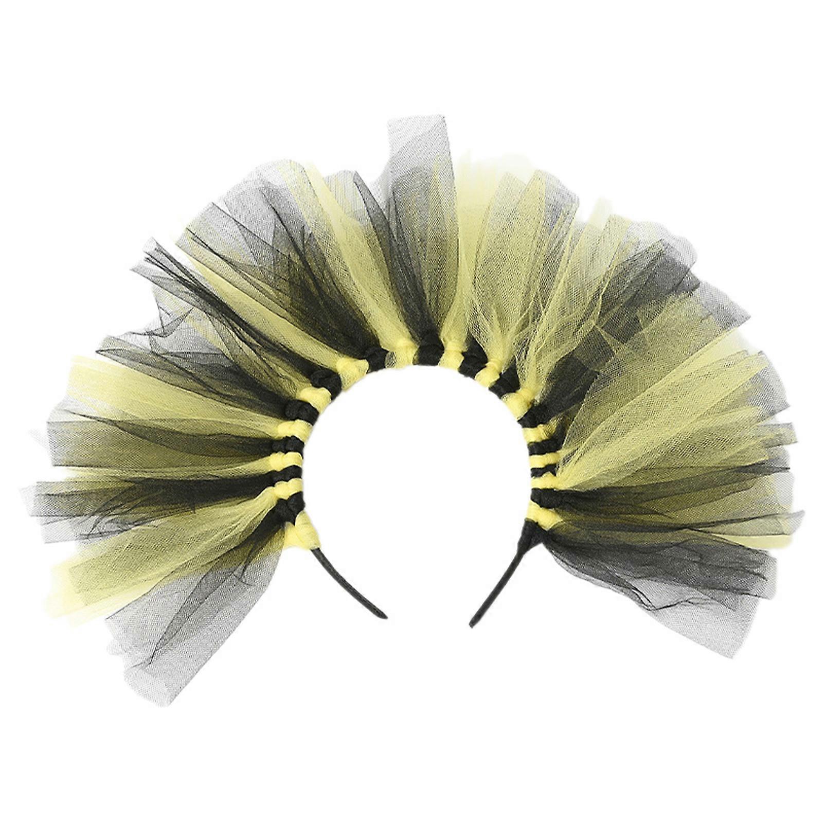 Festival Couvre-chef En Maille Bandeau De Costume Unique Pour Événement À Thème Et Fêtes Casques Confortables Et Pratiques Noir Et Jaune