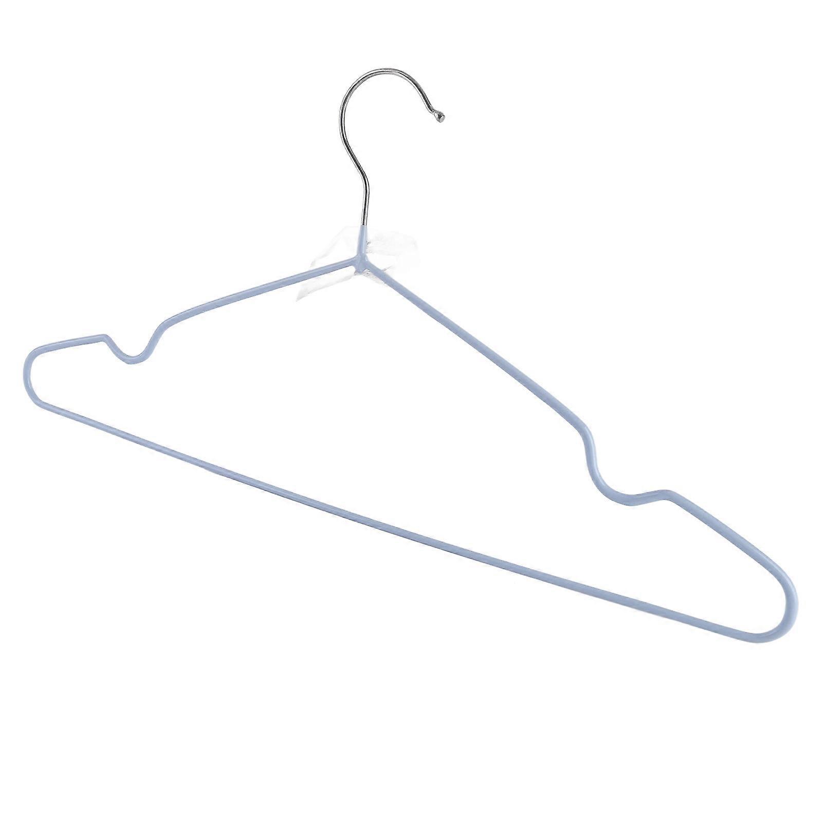 Plastic Hangers Non-Slip Traceless Multi-Function Heavy Duty Dry Wet Clothes Hangers for Adults Suits Coats Pants Dresses Clothes Blue