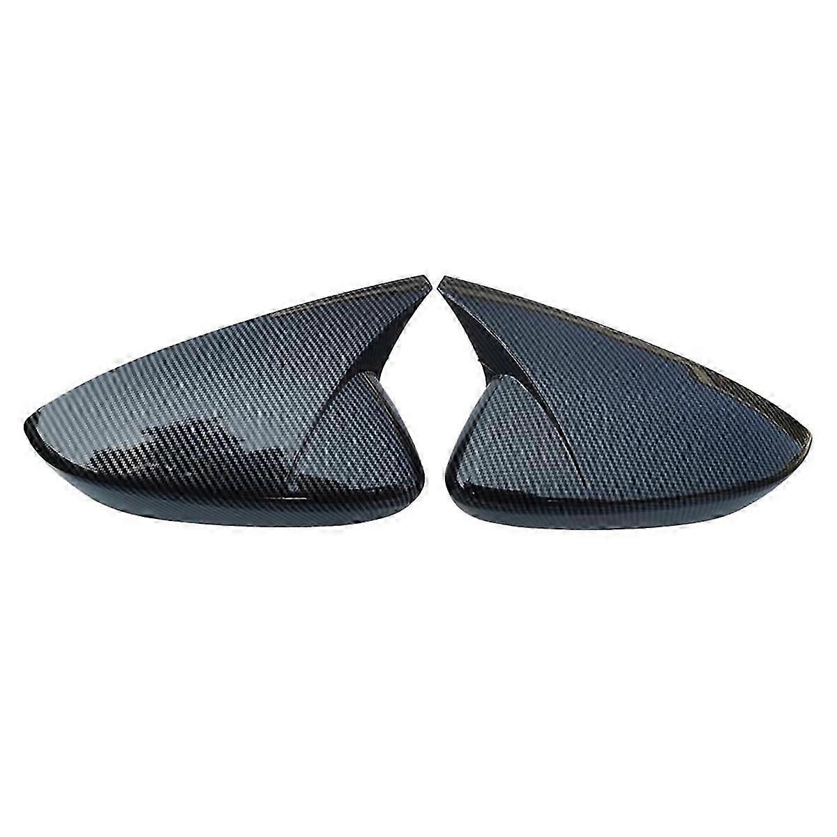 For Axela 2019-2025 Car Exterior Door Ox Horn Rearview Mirror Cover Side Mirror Cap Trim Accessories Carbon