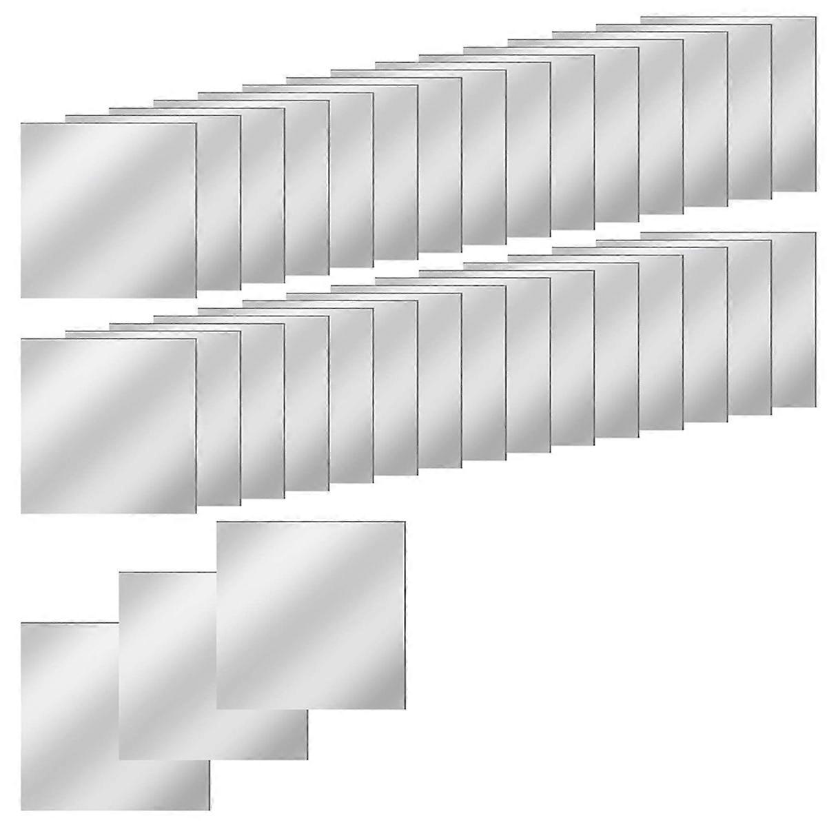 30 PCS Acrylic Mini Mirror Tiles for Crafts and Wall