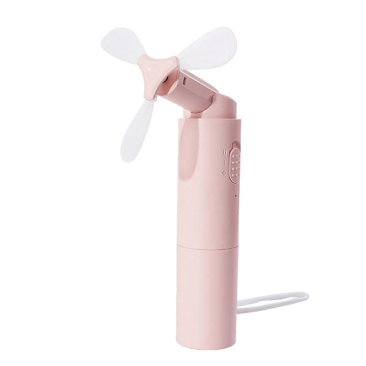 Handheld Fan Rechargeable 3000mAh USB Battery Powered pink