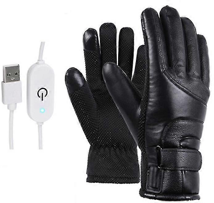 Motorcycle Electric Heated Gloves Touch Screen Winter Warm Waterproof Windproof