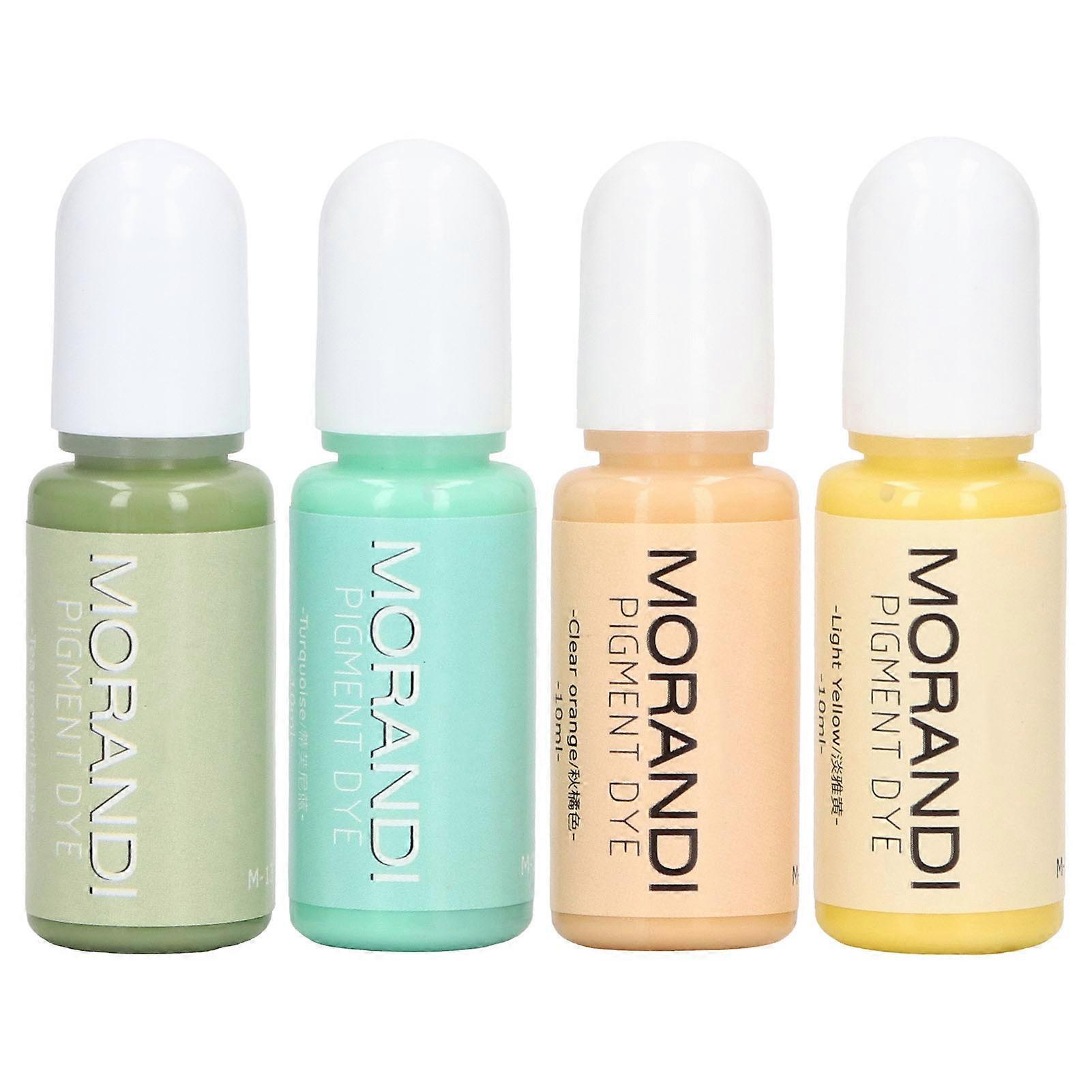 4 Pcs Epoxy Resin Pigment Opaque Morandi 4 Color Epoxy Resin UV Glue DIY Crystal Glue Color Paste Color Pigment Liquid