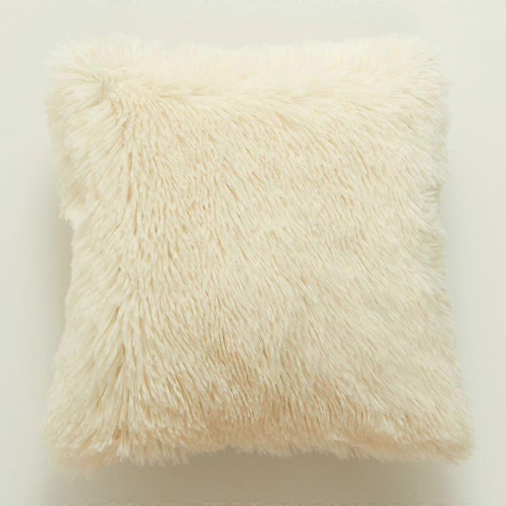 JiaWei 43*43 cm Solid Color Plush Throw Pillowcase Cushion Cover Sofa Decoration 2XO