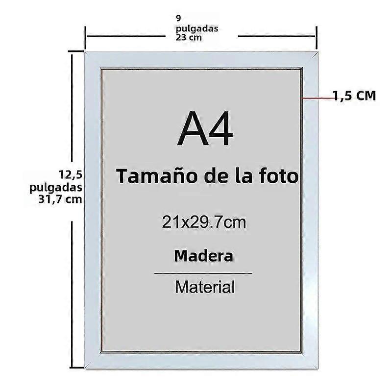 Classic Wooden Photo Frame for Certificates and Documents A4 8x12 Inch Memory Frame for Wall and Desk