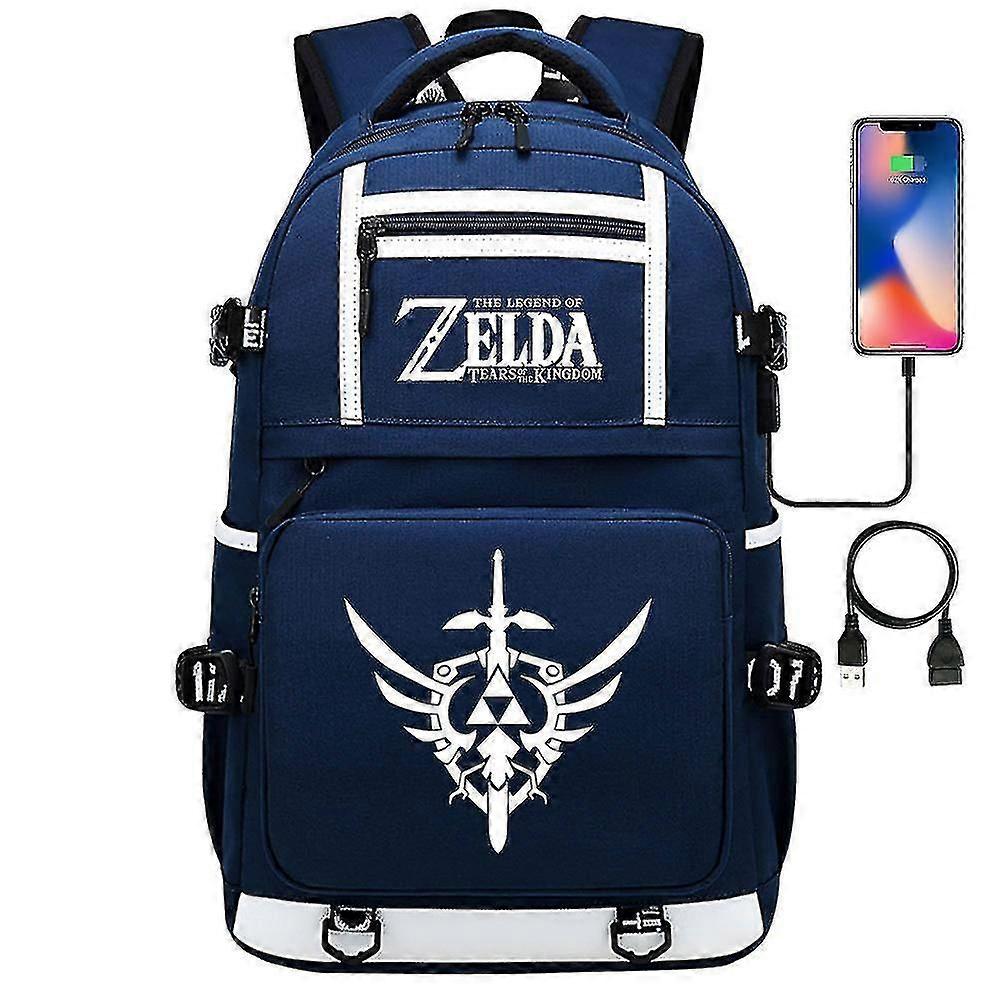 Breath Of The Wild Eye Game Usb Backpack - Perfect Unisex Travel Laptop Bag For Cosplay, Students, And Gamers