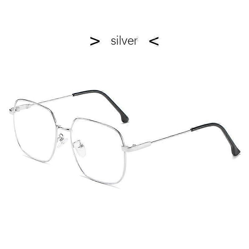 Photochromic Blue Light Blocking Glasses Men Computer Glasses Transparent Sqaure Metal Eyeglasses Frame Female Optical Eyewear