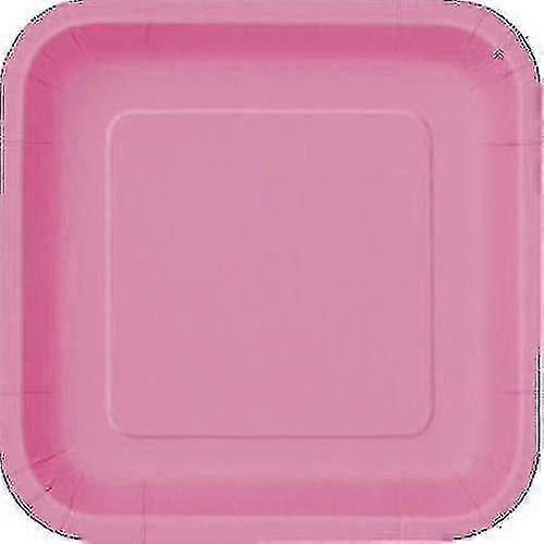 ミニオウル-14ホットピンクスクエア9インチプレート