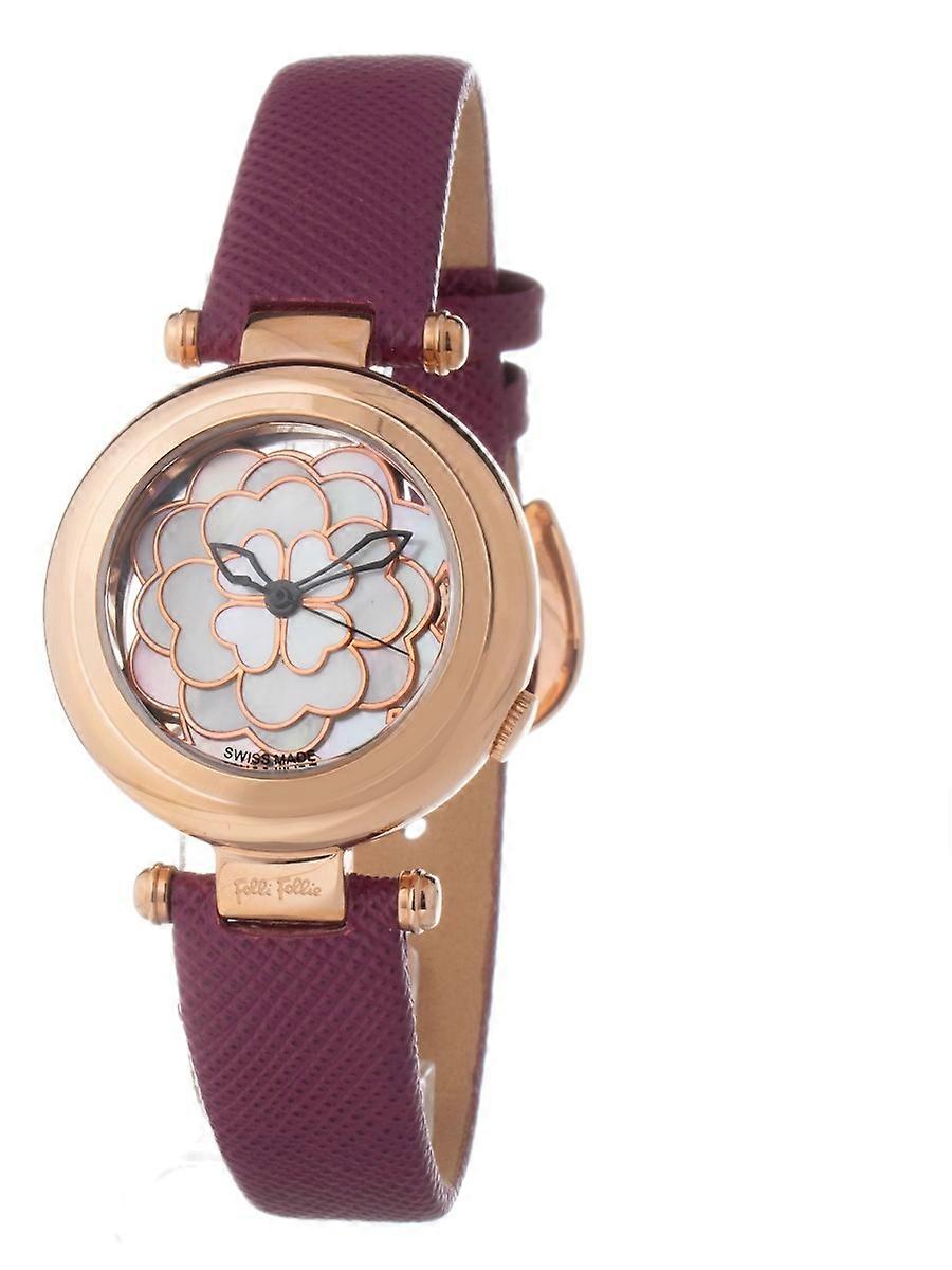 Montre Folli Follie Violet en cuir véritable WF15R009SP pour femme