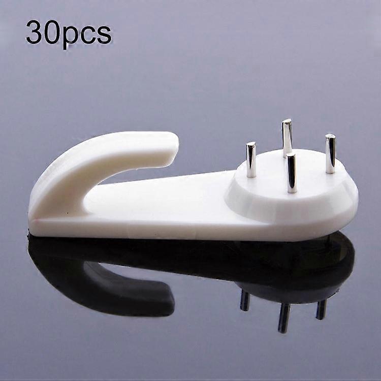 30pcs Press-Free Hanging Nail Hook Strong Wall Invisible Staple Photo Frame Photo Wall Without Trace Nails, Specification: Medium