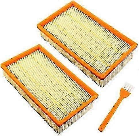 Pacote com 2 Filtros Plissados Planos para Hilti VC-20 VC 20-U VC 20-UM VC-40 VC 40-U VC 40-UM Aspirador de Pó Robô Multifuncional