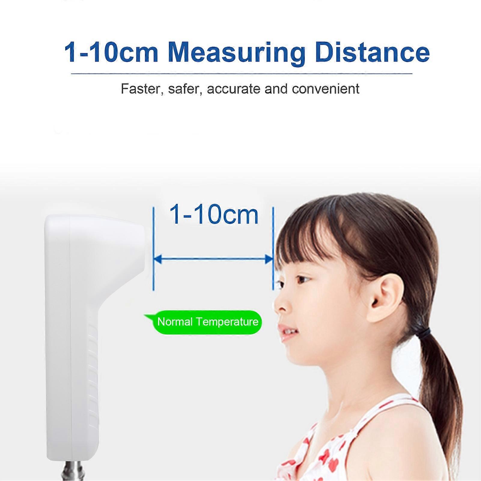 Wandmontiertes berührungsloses IR-Thermometer mit mehrsprachiger Sprachübertragung °C/ °F automatisch messende Stirnthermometer 3-Farben-Fieberalarmwand oder